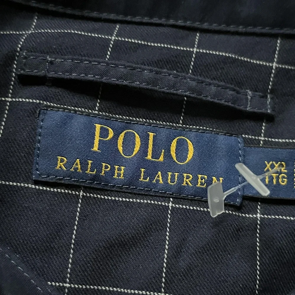 Polo Ralph Lauren Jacket Mens 2XL Navy Blue Harrington Windbreaker Pony Logo